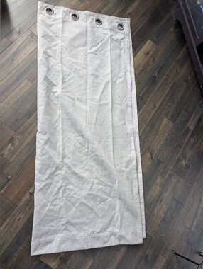 Neutral Textured Grommet Panel Curtain